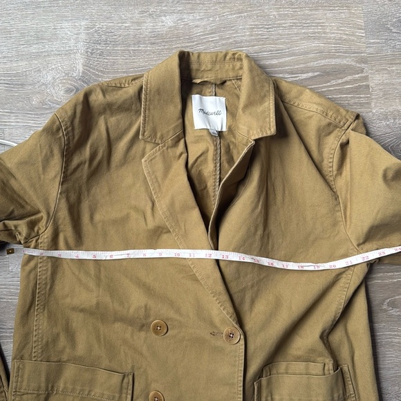 MADEWELL Women’s Dark Khaki Crossover Blazer Jacket in Regenerative Chino large - Picture 11 of 12